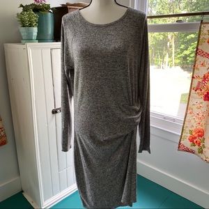 Athleta knit dress w/ gathering detail - NWOT - L